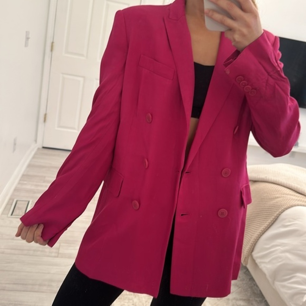 Zara Hot Pink Oversized Blazer - Size XS 💖